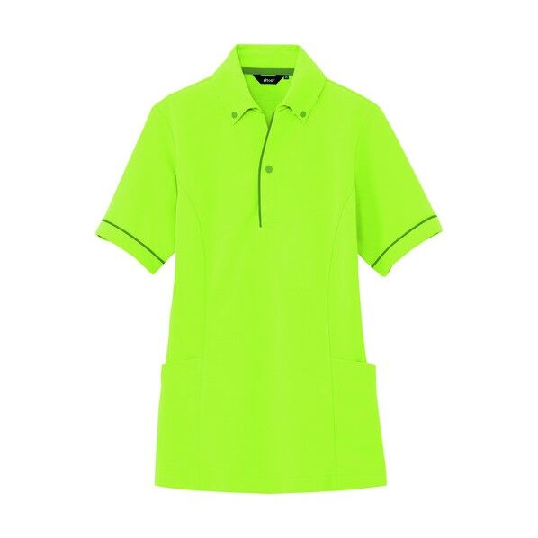 サイドポケット半袖ポロシャツ（男女兼用） 016ライム LL 7668 1