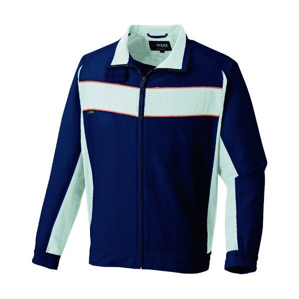 長袖ブルゾン(男女兼用) 018ディープネイビー×ライトグレー 4L 3630 1