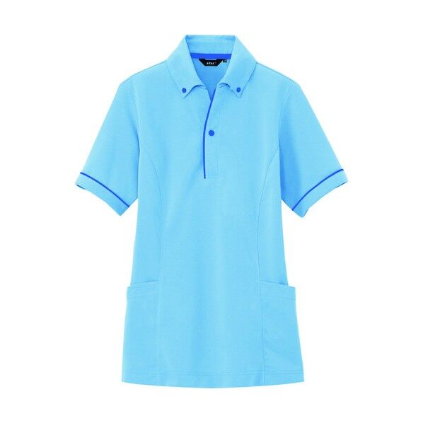 サイドポケット半袖ポロシャツ（男女兼用） 007サックス LL 7668 1