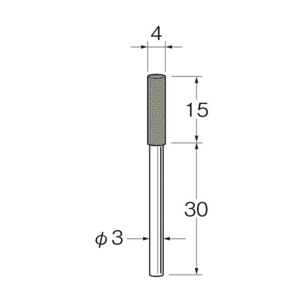 リューター 軸付ハードラビン砥石(金属研削用) 157 x 110 x 5 mm R4903 10本