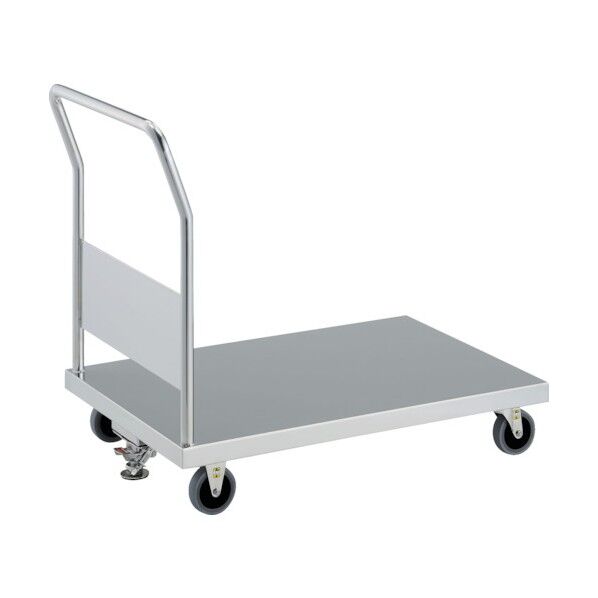 抗菌ステンレス天板台車 1200X750 Φ100 帯電防止U車輪 ストッパ付 KAS-1-100TBU-S 1点