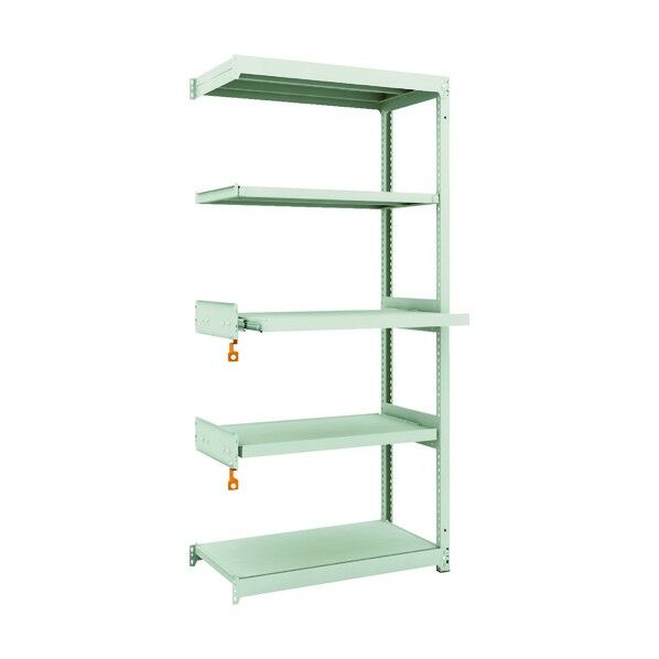 M1.5型軽中量ボルトレス棚 3段 スライド2段連結型