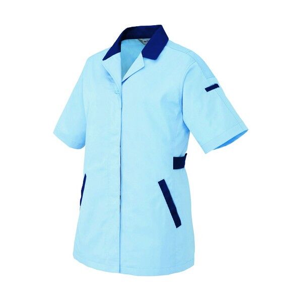 半袖スモック 007サックス×ネイビー L 5328 1