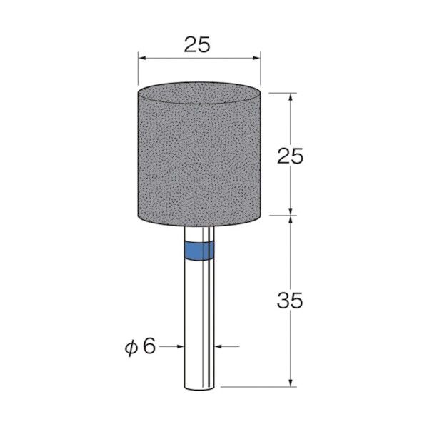 軸付セラミックゴム砥石(金属研削用)外径(mm):25粒度(#):120 R2382 5本