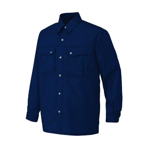 長袖シャツ(男女兼用)(薄地) 008ネイビー SS 5665 1