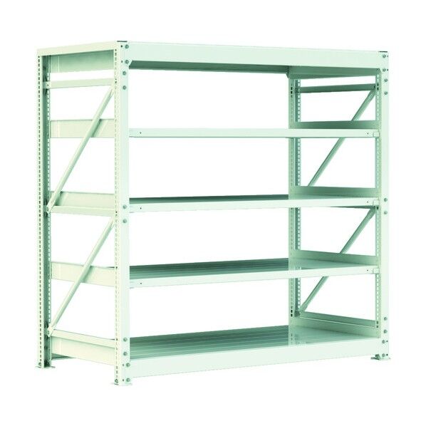 重量ラック(1000kgタイプ・3段タイプ) 単体型・高サ1500mm ホワイト HK1890155 1点