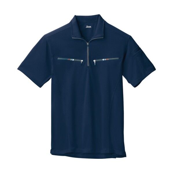 半袖ジップアップシャツ6160