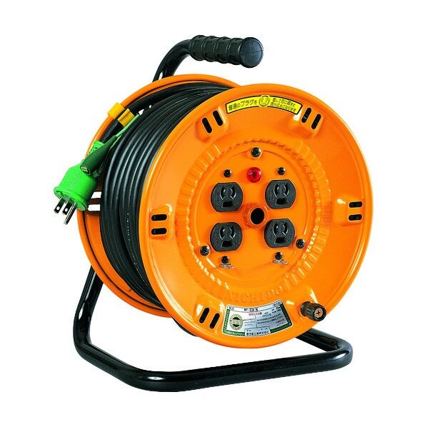抜止式コンセントドラム 100V 3芯 アース付 30m NP-E34N 1台
