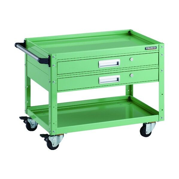 イーグルワゴン 750X500 引出付 4輪自在 ヤンググリーン EGW-672V2J-YG 1点