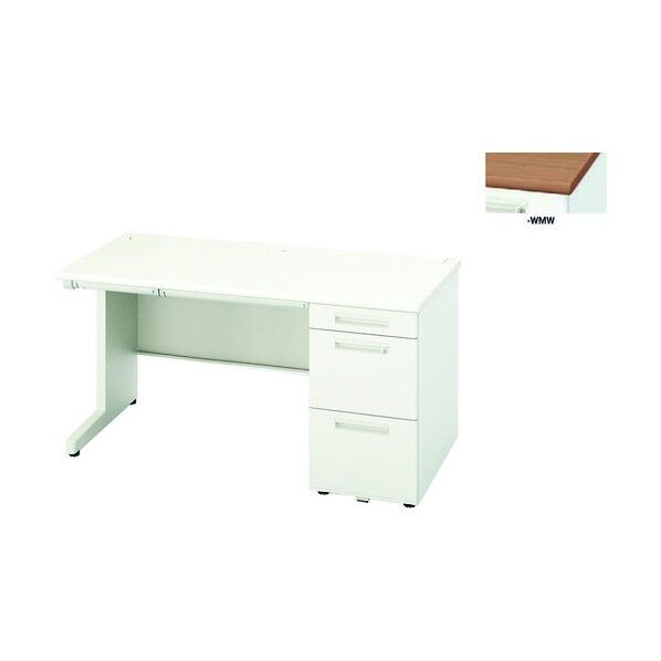 片袖デスク (ロングストローク引出し) XEHH147H-WMW 1点