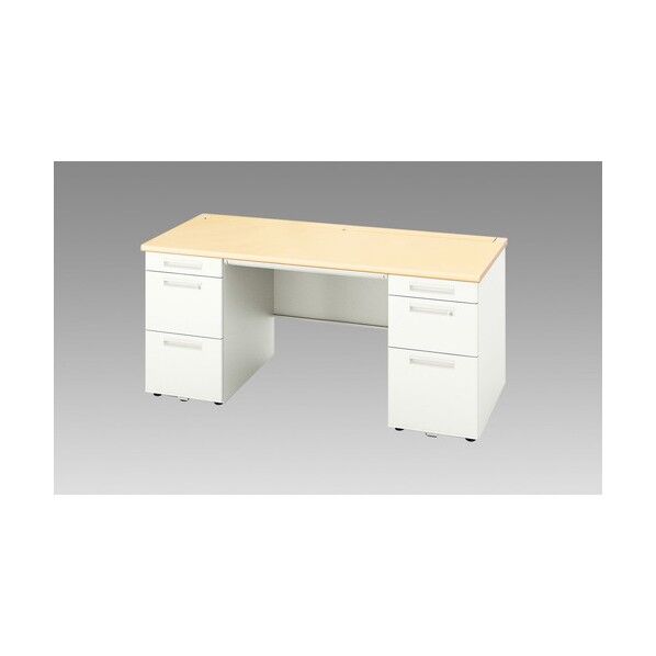 両袖デスク ロングレール仕様 XEHH167KH-WS 1点