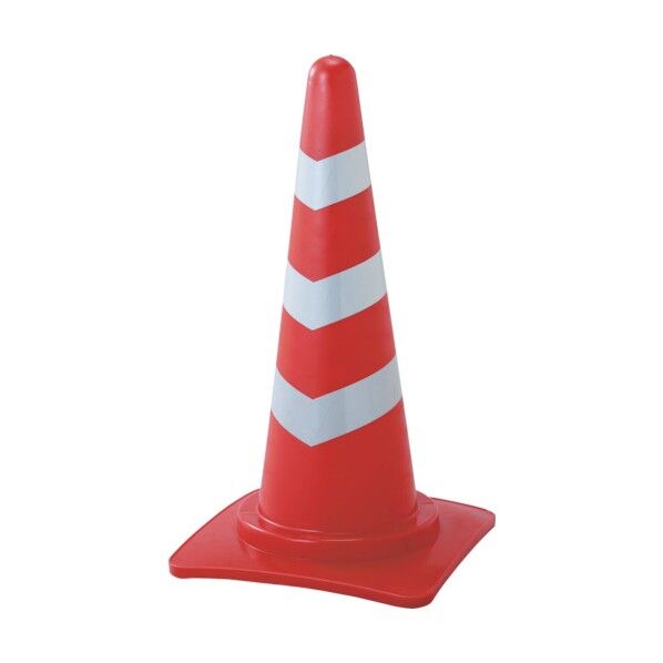SRC-1 カラーコーン(赤)・反射シート付700×385mmポリエチレン