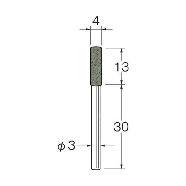 軸付ダイヤモンドラビン砥石(金属研磨用) R4961 2本