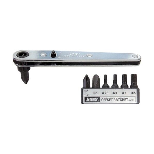 オフセットラチェットドライバー7本組