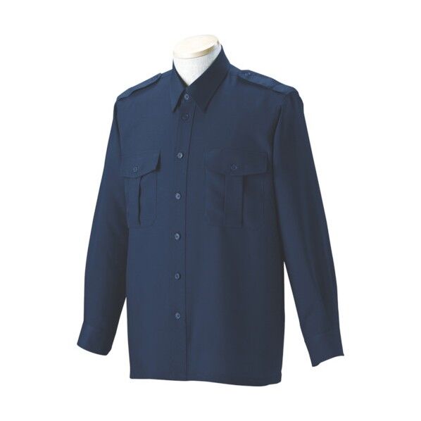 無地長袖シャツ18302