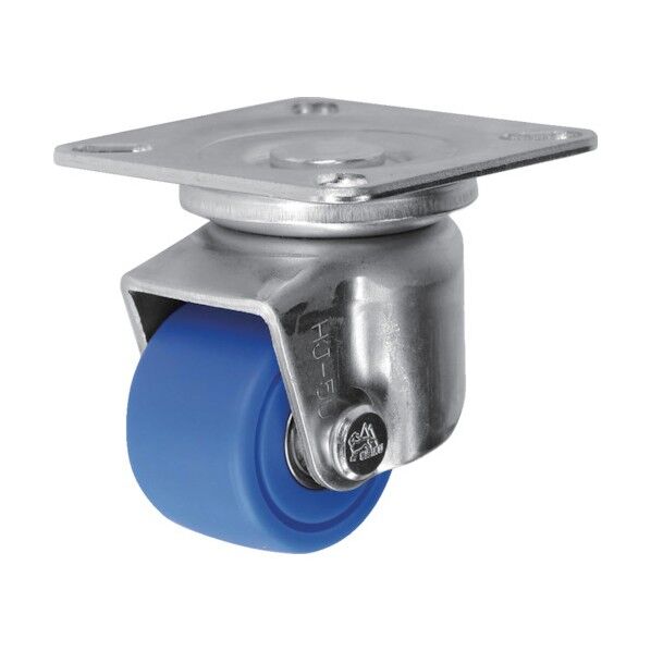 プレート式低床式重荷重用キャスター(モノマーキャスティングナイロン車) 自在