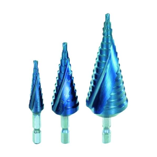 タスコ 窒化チタンアルミコーティング ステップドリル TA681TN-3 1個