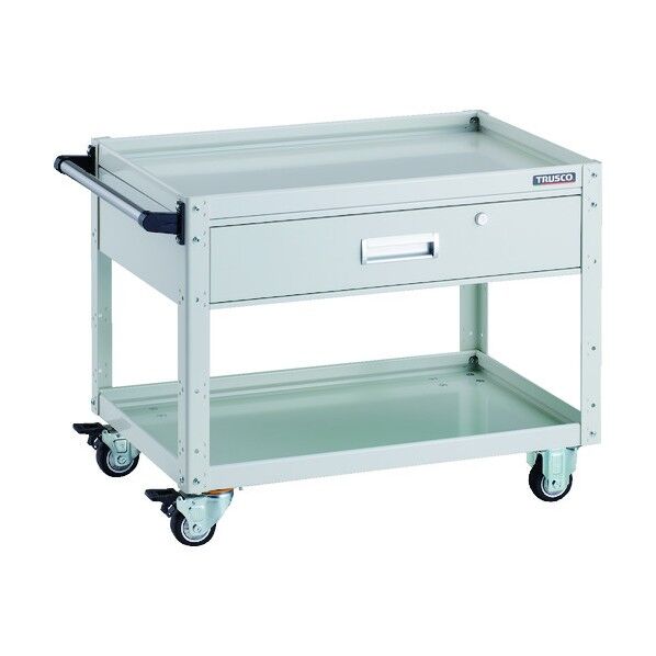 イーグルワゴン 750X500 深型1段引出付 ウレタン車輪 ホワイト EGW-672YU-W 1点