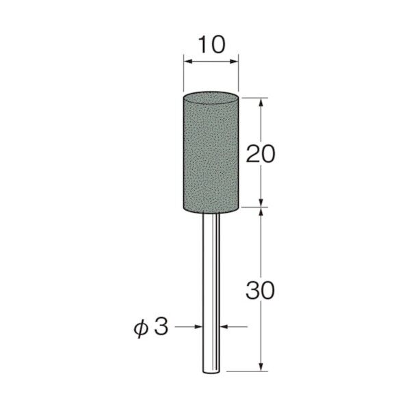 軸付ラビン砥石(一般用)R4342粒度(#):120 R4342 10本