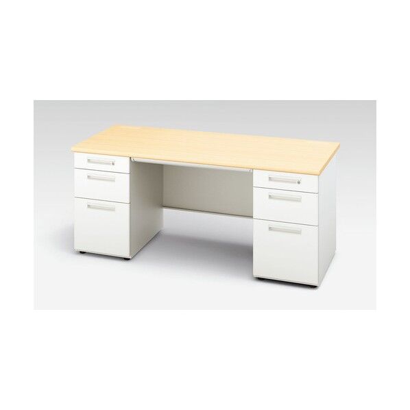 両袖デスク XED167BB-WS 1点