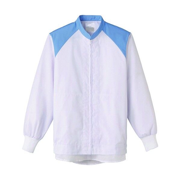 長袖ジャンバー 白Xサックス FA-2712-M 1点