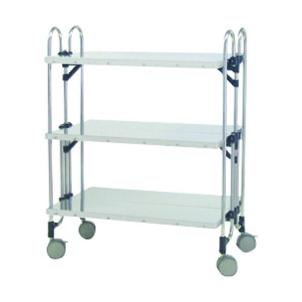 ステンレス 折りたたみ式ワゴン フラット棚 FEAW-3FF 1点