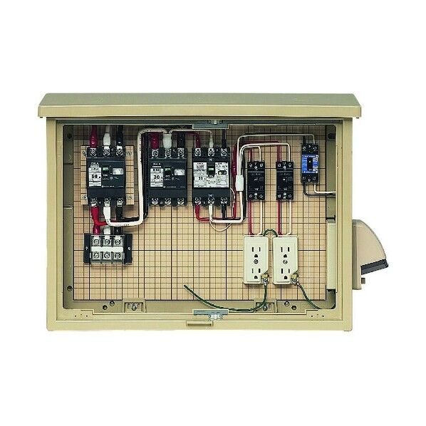 未来工業 屋外電力用仮設ボックス 16A-M2CV6TB 16A-M2CV6TB 1点...