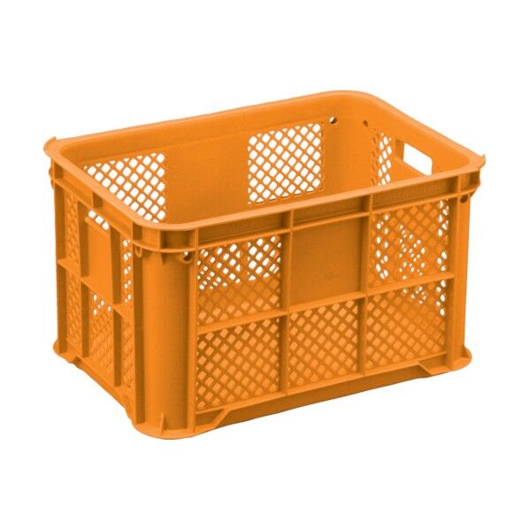 スタッキングコンテナー サンテナーB#50 ミミアリ、2持手、4印刷面、東北型 オレンジ
