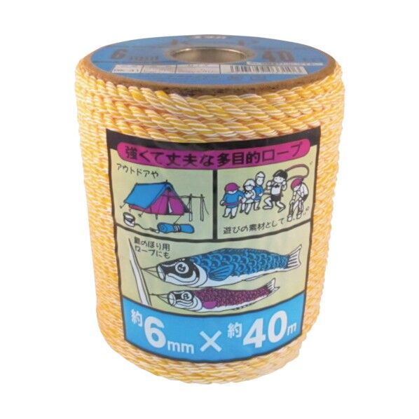 ユタカメイク ロープ KPロープボビン巻 6φ×40m RK-41 1個