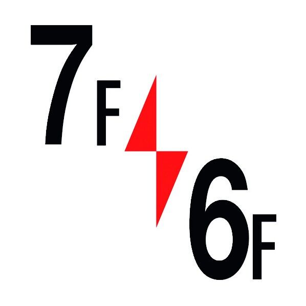 ロフト階数表示板600角 7F/6F 6300000496 1点