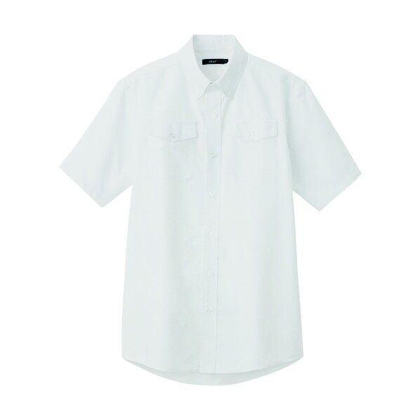 メンズ半袖オックスボタンダウンシャツ(両ポケットフラップ付)AZ7878-001ホワイトM 001ホワイト M 7878 1
