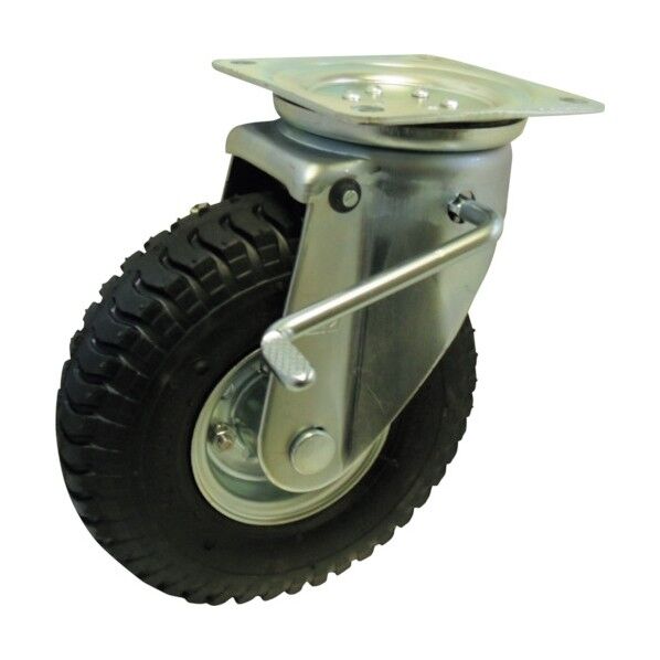 ノーパンクタイヤ自在車ストッパー付 ALJB2.50-4 1点