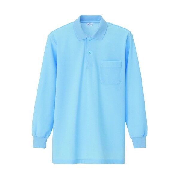 長袖ポロシャツ(男女兼用)AZ860-003サックスL 003サックス L 860 1