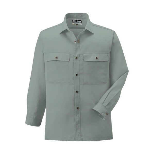 長袖シャツP-6698 9 IグリーンM