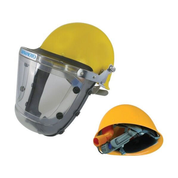 電動ファン付呼吸用保護具パーツ フェイスシールド ヘルメット付き KF-10H1SOM 1点