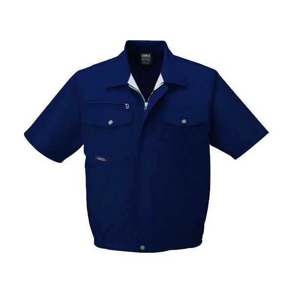 夏 半袖ブルゾン ネイビー色 Sサイズ WA10660-3-S 1点