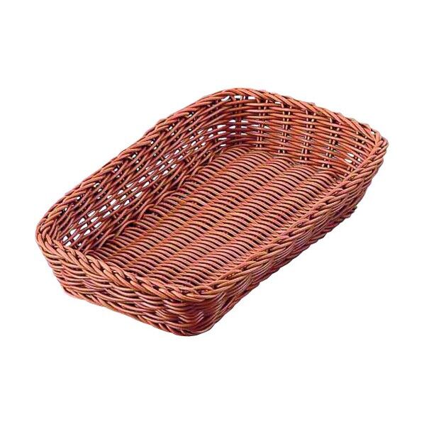 樹脂バスケット 角長 40cm深型 ナチュラル(茶) 茶 40cm 深型 WBS2401 1個