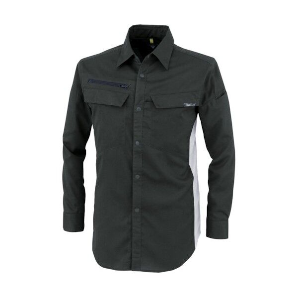 裏綿ストレッチ長袖シャツ L 1513-90-L 1点