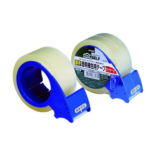 厚手透明梱包用テープ 50mm×50m J6160 1個