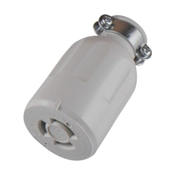 引掛形 ゴムコネクタボディ 接地2P15A125V 白色 3114R-IV 1点