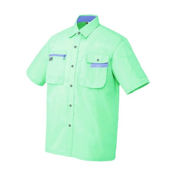 半袖シャツ(男女兼用) 005クリーンアース×ミストバイオレット L 5326 1