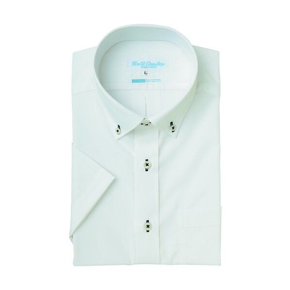 長袖ボタンダウンシャツ（男女兼用） 001ホワイト L 43062 1点