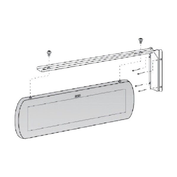 #突出し金具 鉄製 182×495×側面70/平面40厚 881-63 1点