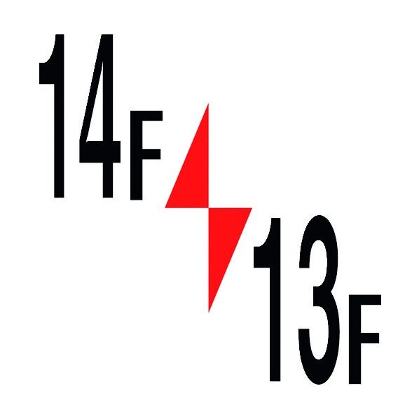 ロフト階数表示板600角 14F/13F 6300000503 1点