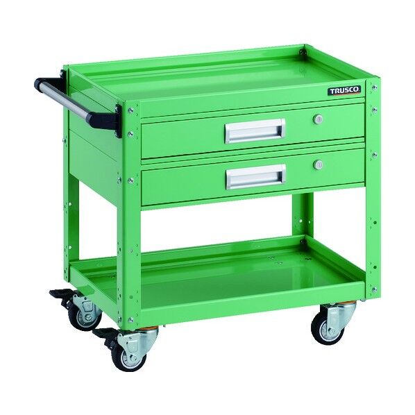 イーグルワゴン 600X400 引出付 ウレタン4輪自在 ヤンググリーン EGW-662V2UJ-YG 1点