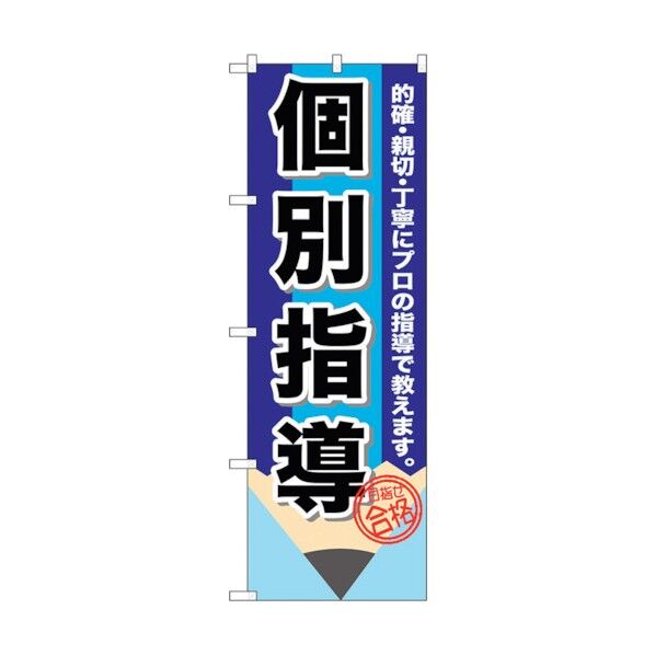 city のぼり旗 個別指導 鉛筆 No.GNB-1573 W600×H1800 6300012212 1点