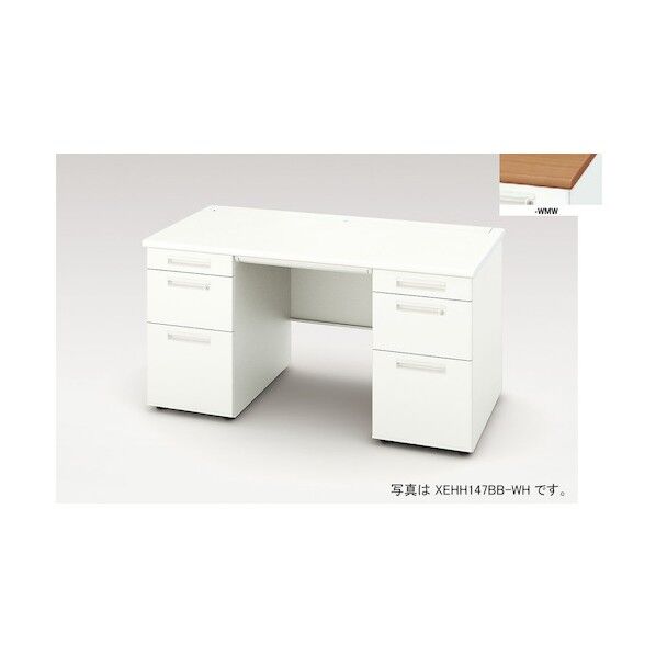 両袖デスク XEHH167BB-WMW 1点