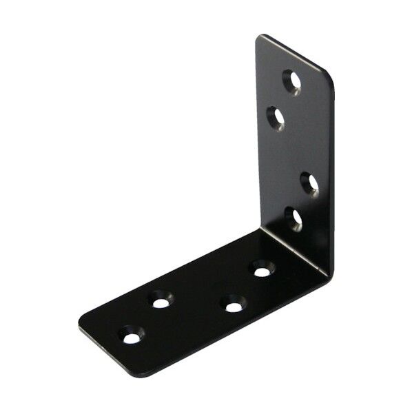 2x4サポート 黒粉体塗装 L字金具 24S-377BK 1個