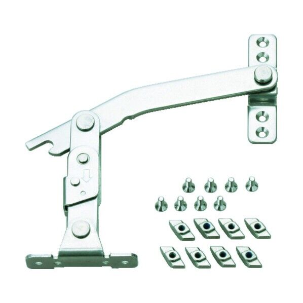 ステンレス鋼製ロック付重量扉用ステーアルミフレーム取付用セット AS-YA-1216L-30-8 1本