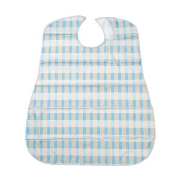 ソフラピレン(R)エプロン ボーダーチェック ブルー 102302 1枚